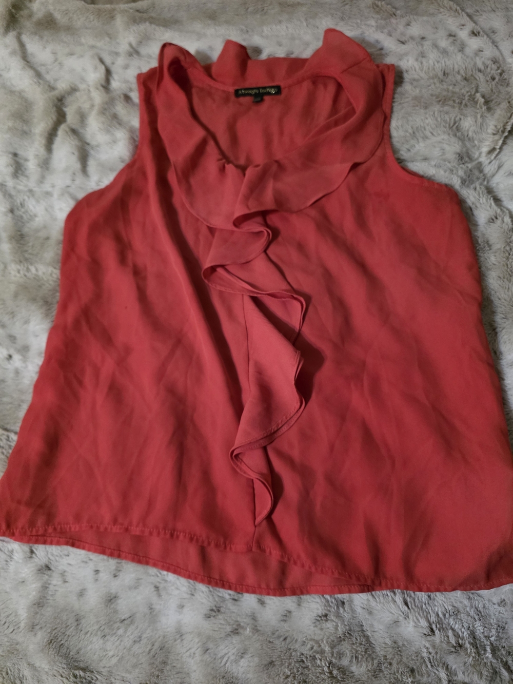 Strapless Ruffle Front Sleeveless Camisole - Coral